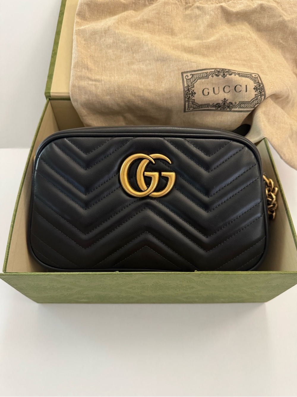 Gucci GG Marmont Small Camera Bag Black